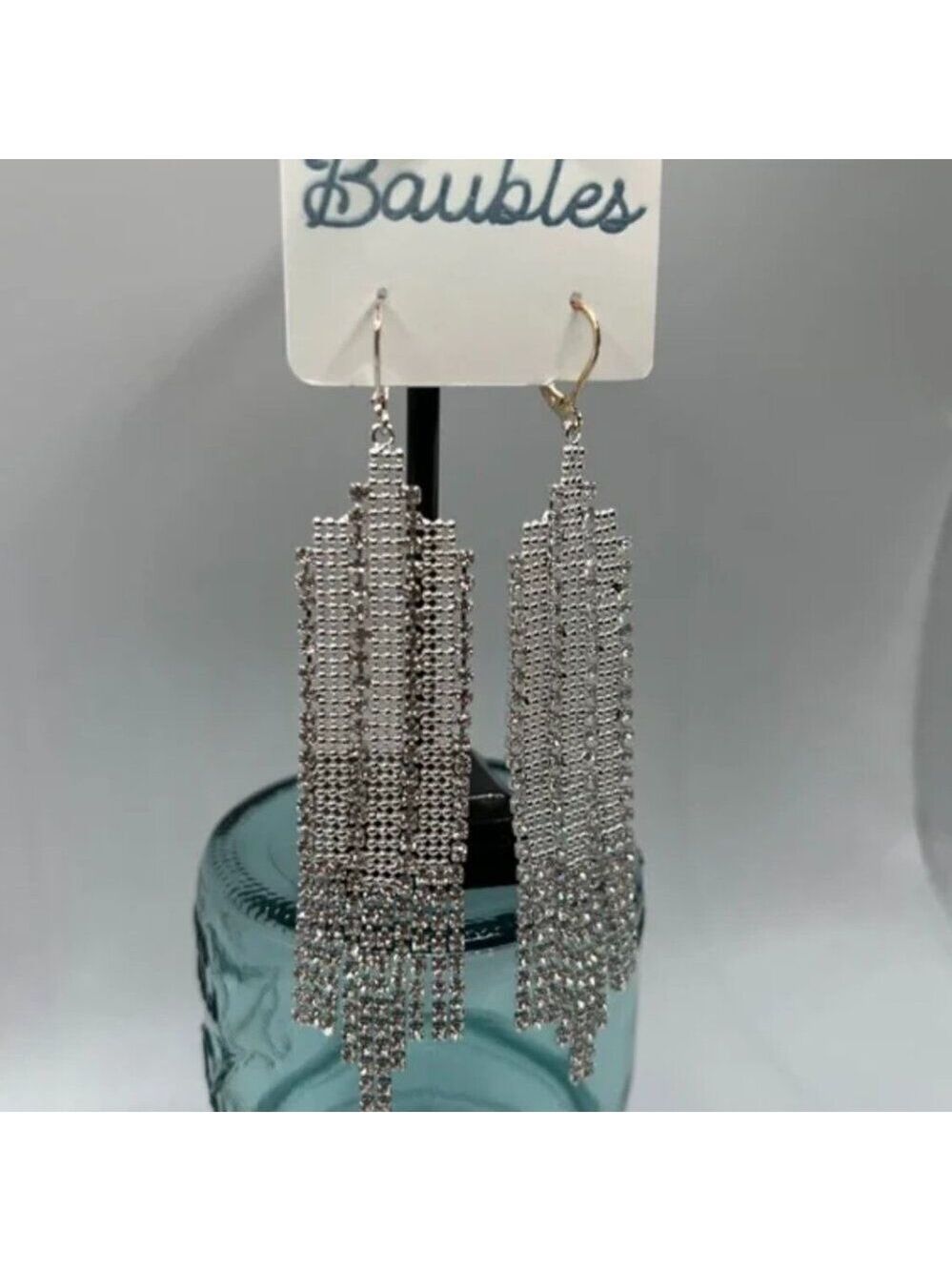 Baubles Chandelier Austrian Crystal Silver Earrings